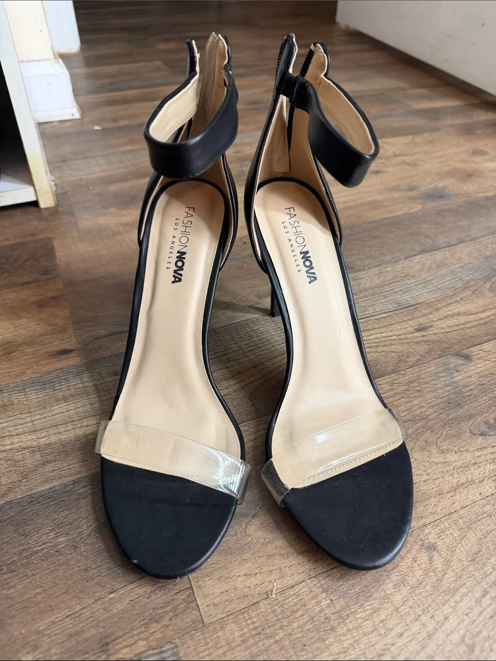 Black Ankle-Strap Stiletto Sandals - Women